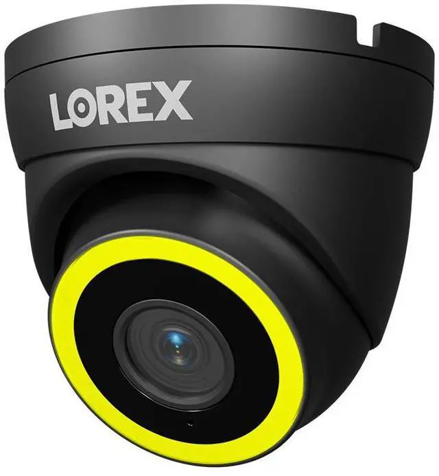 Main image of Lorex Connect V5 4K PoE Turret Cameras with Color Smart Security Lighting - White/Black
