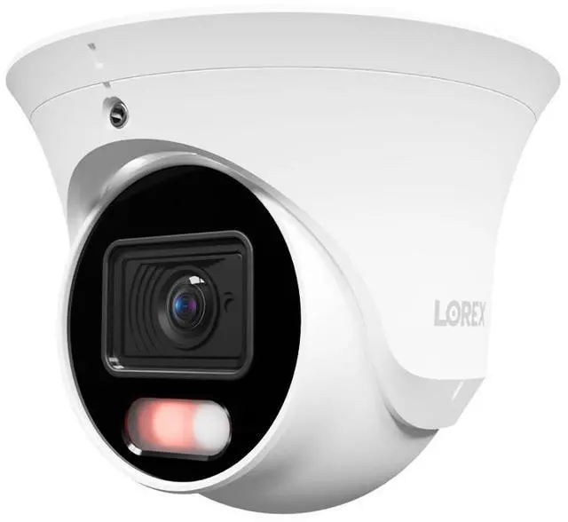 Main image of Lorex Connect U3 4K PoE Turret Camera with Red & Blue Deterrence Lights