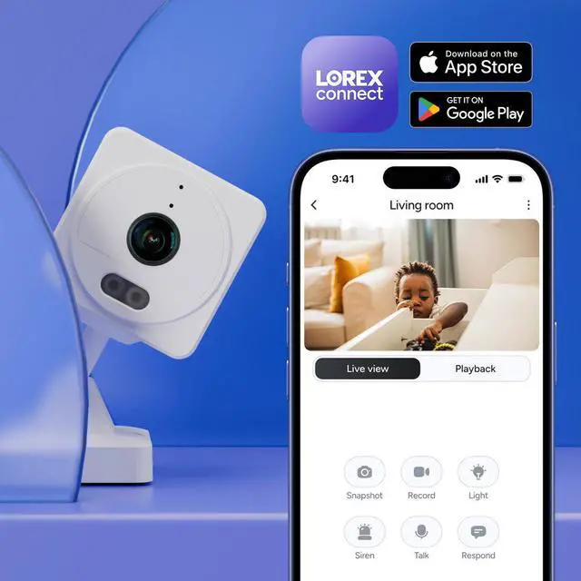 Alt view image 2 of 5 - Lorex Connect 2K Indoor Wi-Fi Camera