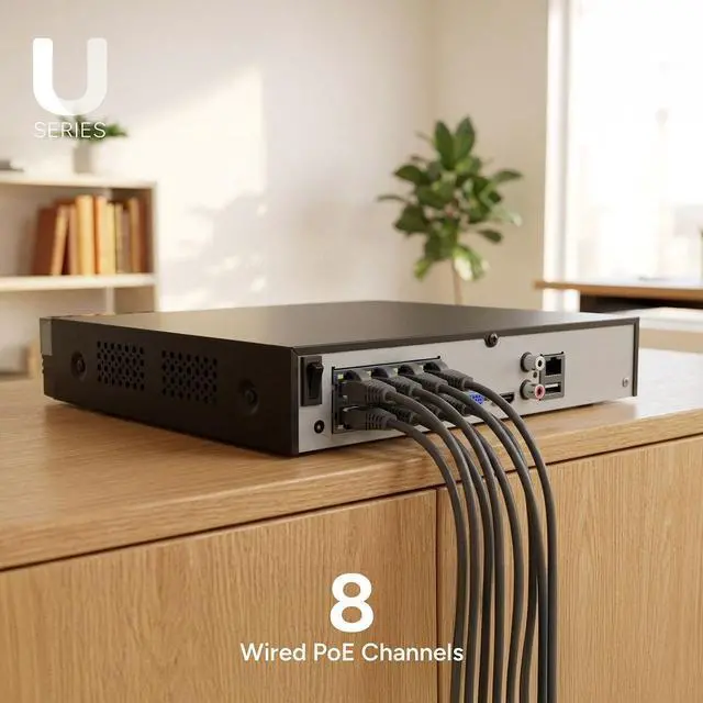 Alt view image 2 of 7 - Lorex Connect (New App) | U-Series | 8Ch 4K NVR System | 3 Bullet Cameras | 2K+ PoE Cameras | No Cables | 2TB HDD | Listen-In Audio| Lights Deterrence| Color Night Vision | Smart AI Detections | IP67