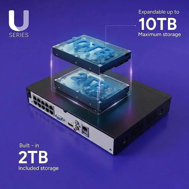 Alt view image 4 of 7 - Lorex Connect (New App) | U-Series | 8Ch 4K NVR System | 3 Bullet Cameras | 2K+ PoE Cameras | No Cables | 2TB HDD | Listen-In Audio| Lights Deterrence| Color Night Vision | Smart AI Detections | IP67