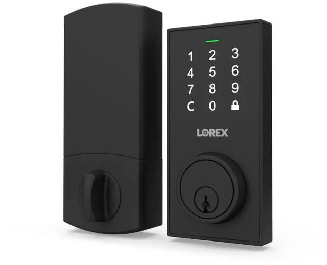 Alt view image 3 of 6 - Lorex Bluetooth Deadbolt Smart Lock with Touchpad