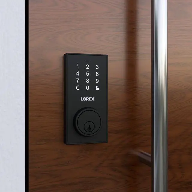 Alt view image 5 of 6 - Lorex Bluetooth Deadbolt Smart Lock with Touchpad