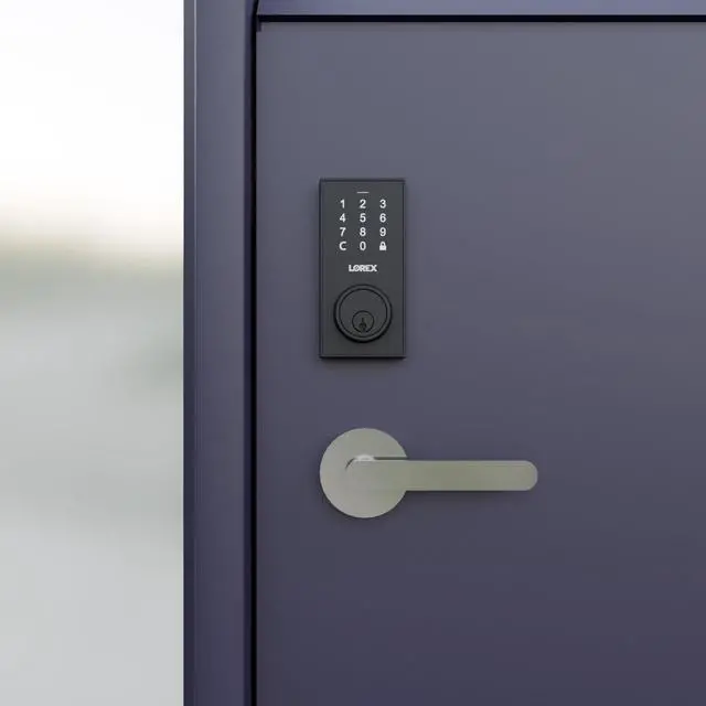 Alt view image 6 of 6 - Lorex Bluetooth Deadbolt Smart Lock with Touchpad