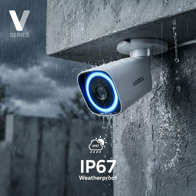 Alt view image 3 of 6 - Lorex Connect V7 4K PoE Bullet Camera with Color Night IQ+ - White/Black