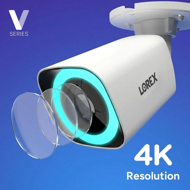 Alt view image 5 of 6 - Lorex Connect V7 4K PoE Bullet Camera with Color Night IQ+ - White/Black