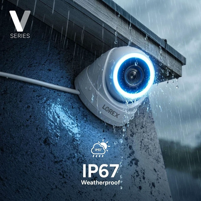 Alt view image 4 of 5 - Lorex Connect V7 4K PoE Turret Camera with Color Night IQ+ - White/Black