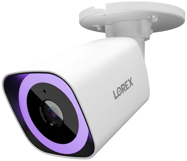 Main image of Lorex Connect V7 4K PoE Bullet Camera with Color Night IQ+ - White/Black