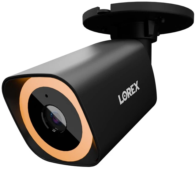 Alt view image 6 of 6 - Lorex Connect V7 4K PoE Bullet Camera with Color Night IQ+ - White/Black