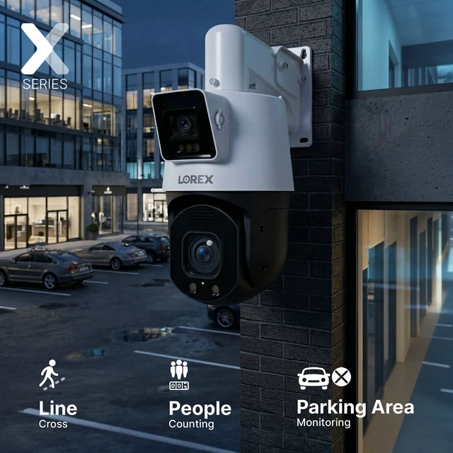 Alt view image 3 of 6 - Lorex Connect X Series 2K+ Dual-Lens PTZ Camera with 30 Optical Zoom