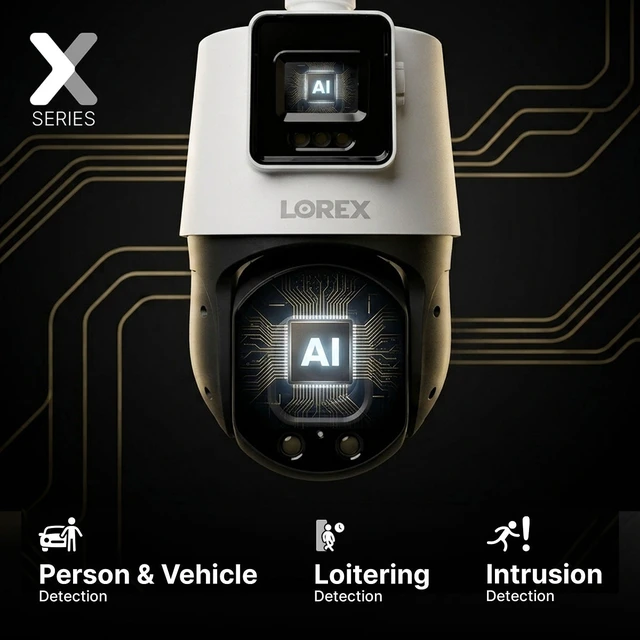 Alt view image 5 of 6 - Lorex Connect X Series 2K+ Dual-Lens PTZ Camera with 30 Optical Zoom