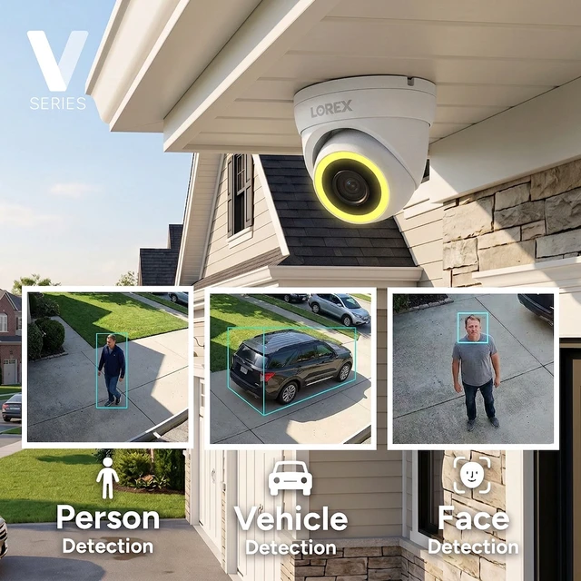 Alt view image 5 of 7 - Lorex Connect (New App) | V-Series | 8Ch 4K NVR System | 3 V5 Dome PoE Cameras