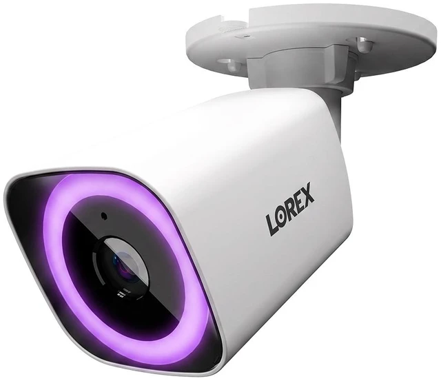 Main image of Lorex Connect V7 4K PoE Bullet Camera with Color Night IQ+ - White/Black