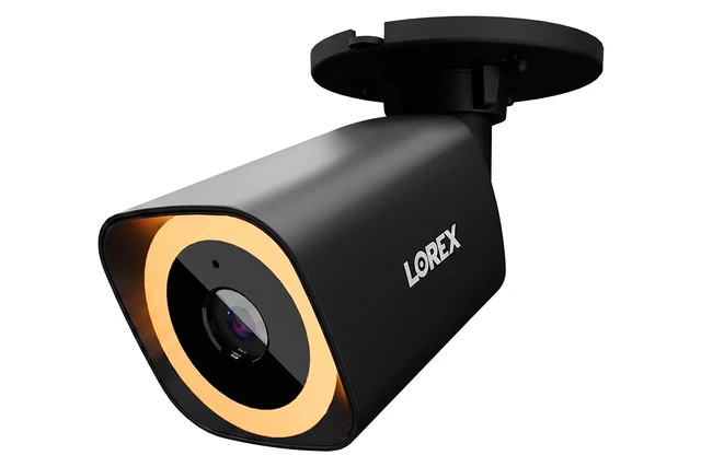 Alt view image 6 of 6 - Lorex Connect V7 4K PoE Bullet Camera with Color Night IQ+ - White/Black