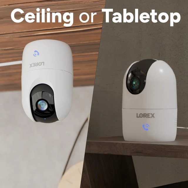 Alt view image 3 of 5 - Lorex Connect 2K Wi-Fi Indoor Pan-Tilt Camera