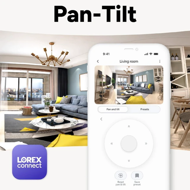 Alt view image 4 of 5 - Lorex Connect 2K Wi-Fi Indoor Pan-Tilt Camera