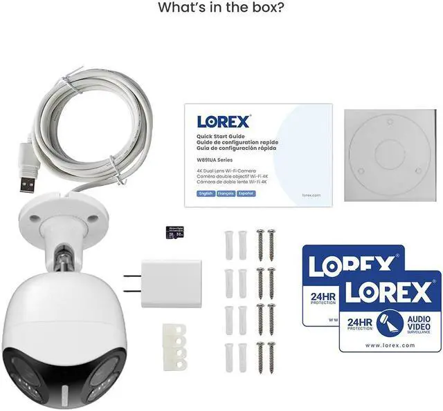 Alt view image 3 of 6 - Lorex 4K Dual-Lens Wi-Fi Security Camera with Smart Security Lighting