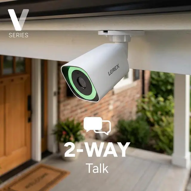 Alt view image 6 of 7 - Lorex Connect (New App) | V5 4K Add-On IP PoE Bullet Camera to V-Series NVR | White | Cables Not Included | AI Detections | Color Night Vision | Smart Security Lighting | Siren | 2-Way Talk | IP67
