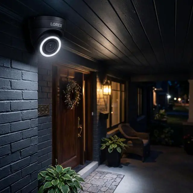 Alt view image 7 of 7 - Lorex Connect (New App) | V3 4K Add-On IP PoE Dome Camera to V-Series NVR | Black | Cables Not Included | AI Detections | Color Night Vision | Deterrence Lights & Siren | 2-Way Talk | IP67 Rating