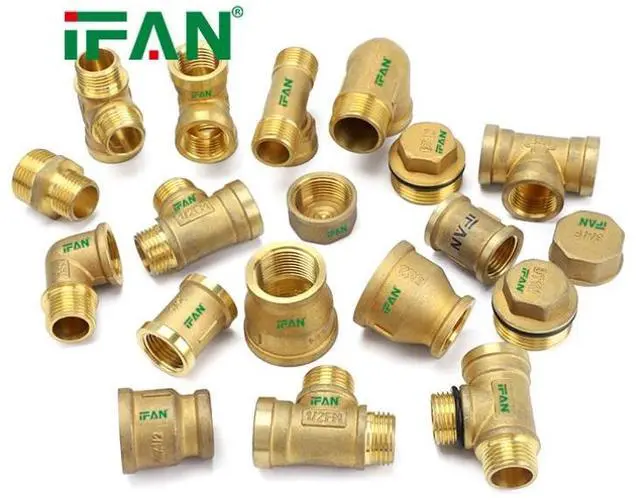Alt view image 2 of 6 - IFAN Plumbing Brass Fitting Threaded Equal Reducing Brass Pipe Fitting Elbow Tee Water Fitting