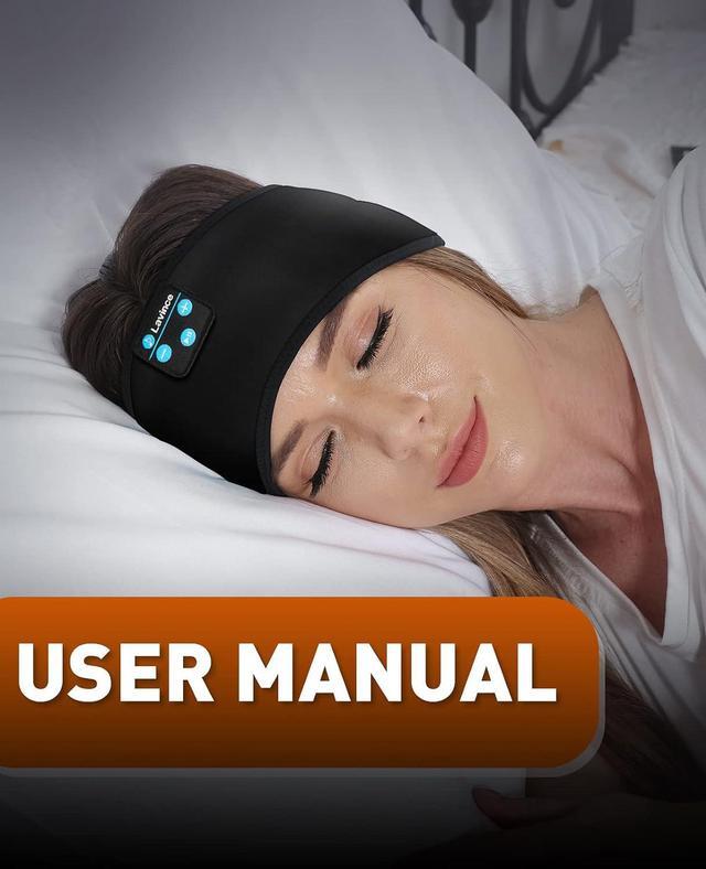 Alt view image 4 of 7 - Sleep Headphones - Headband Headphones - Bluetooth Headband Sleep Headphones for Side Sleeper, Elastic Music Sleeping Band Cozy ASMR Wireless Eye Mask Tech Gadgets Gifts for Women Men