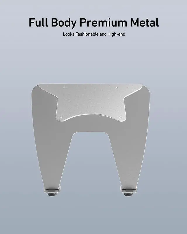 Alt view image 3 of 6 - VESA Laptop Tray for Monitor Mount, Holds Laptops up to 17.3 Inches and 28.6 lbs, Fits 100x100mm VESA, Notebook Tray Office Desk Accessories, Silver