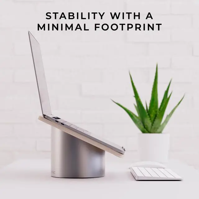 Alt view image 6 of 7 - HumanCentric Portable Electronic Device Stand - Black Walnut Wood Laptop Stand, Ergonomic Computer Stand for Laptop, Compatible with MacBook Stand up to 16 inches