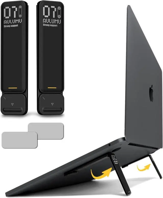 Main image of G07 Pop Up Leg Stands Laptop Super Portable Cooling Laptop Stand Ergonomic Laptop Riser Lift for Desk for MacBook All Laptops Tablets 8-20 Black