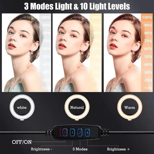 Alt view image 5 of 7 - Projector Tripod Stand with Wheels Laptop Tripod Stand Projector Tripod Laptop Stand Floor Stand Live Stream stand Treadmill Stand Music Stand with 6" LED Ring Light for Online Meeting Recording