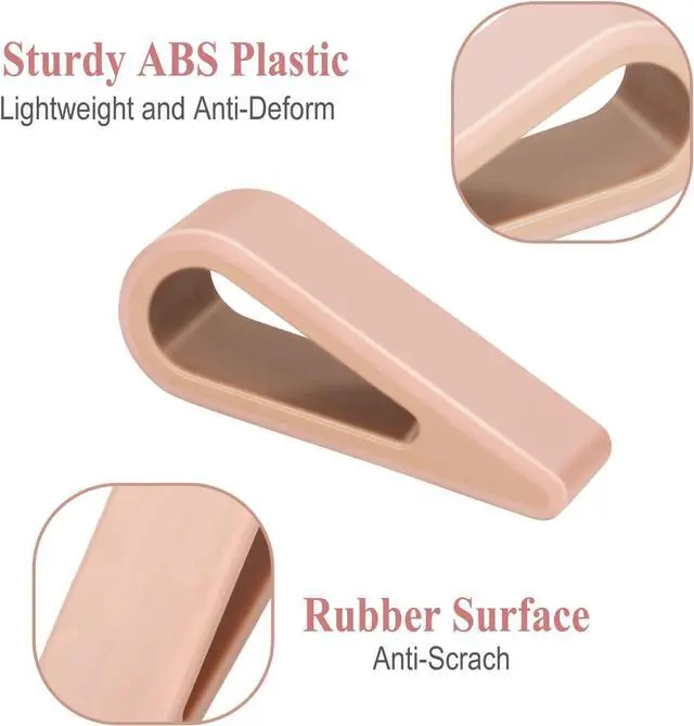 Alt view image 6 of 7 - SUPBEE Universal Laptop/Computer Keyboard Stands, [4 Pack] Rubber Tilting Wedge Riser Holder for Desk, Ultra Compact Portable Ventilated Stand & Elevated Feet for Notebook Keyboard - Pink