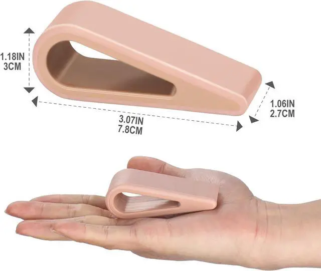 Alt view image 7 of 7 - SUPBEE Universal Laptop/Computer Keyboard Stands, [4 Pack] Rubber Tilting Wedge Riser Holder for Desk, Ultra Compact Portable Ventilated Stand & Elevated Feet for Notebook Keyboard - Pink