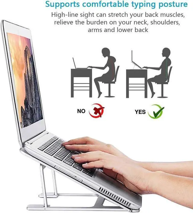 Alt view image 5 of 7 - Adjustable Drawing Tablet Stand Drawing Pen Display Aluminum Ventilated Stand Holder for Wacom One, Cintiq 13/16, XP-Pen Artist 12/13.3/15.6 and Huion Kamvas 12/13/15.6