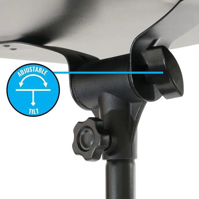 Alt view image 3 of 4 - Plixio Adjustable Laptop Projector Stand - Portable Podium Tripod Mount, DJ Mixer Desk Computer Stand Tray and Holder (27" to 48")