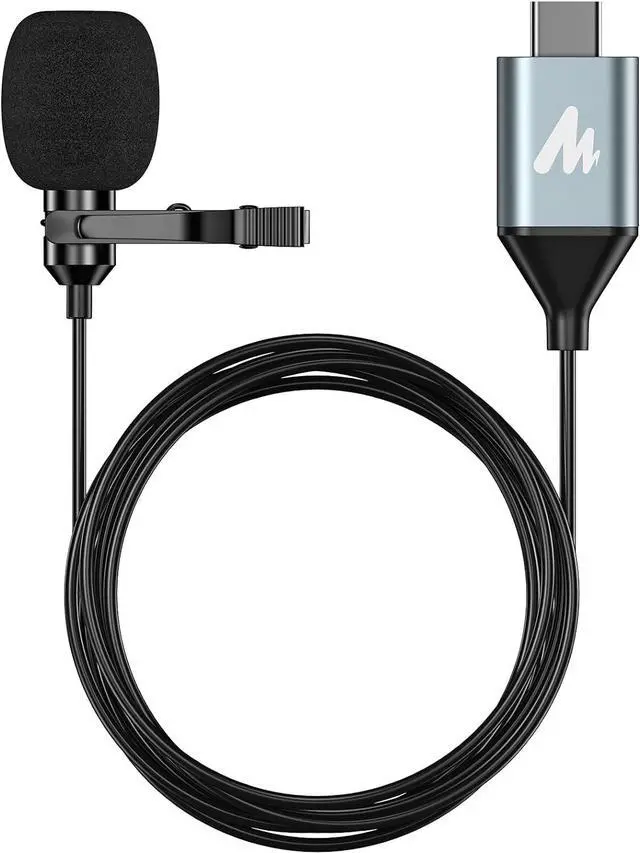 Main image of MAONO USB C Lavalier Microphone for iPhone 15, iPad, Android, Omnidirectional Condenser Lapel Mic for Recording, Interview, Video Podcast, Vlogging, YouTube, TikTok, UL11