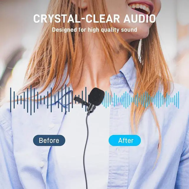 Alt view image 2 of 7 - MAONO USB C Lavalier Microphone for iPhone 15, iPad, Android, Omnidirectional Condenser Lapel Mic for Recording, Interview, Video Podcast, Vlogging, YouTube, TikTok, UL11