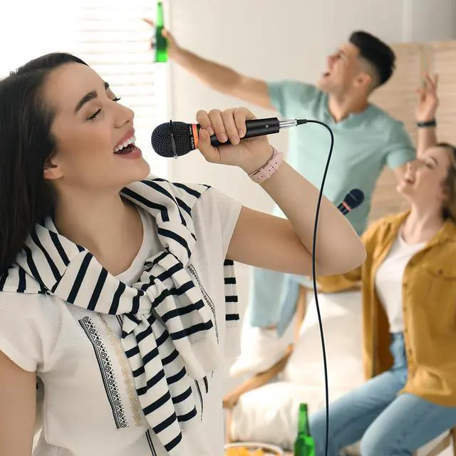 Alt view image 5 of 7 - HOTEC Premium Vocal Dynamic Handheld Microphone with 19ft Detachable XLR Cable and ON/Off Switch (Metal Black) (H-W07)