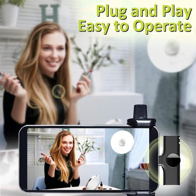 Alt view image 2 of 7 - Wireless Mics, Wireless Clip on Microphones, Lapel Microphone A2d One Pair Two, for Android Phone, iPhone 15, Laptop, Video Recording