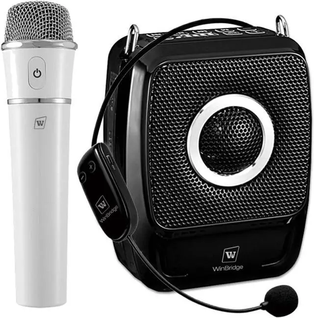 Main image of Voice Amplifier with Dual Professional Microphones Wireless-25W Portable Microphone and Speaker Pa System, Bluetooth Speaker with Microphone Megaphone for Teachers Outdoor Indoor ect