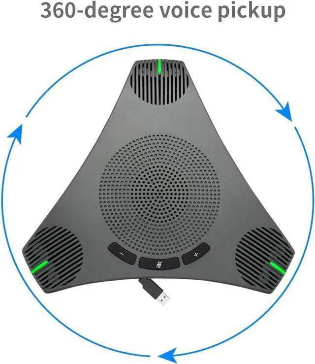 Alt view image 5 of 7 - Conference Speaker and Microphone,360° Omnidirectional USB Speakerphone Microphone, Clear Voice Pickup, Noise Reduction Computer Microphone for 8-10 People Business Conference,Home Office