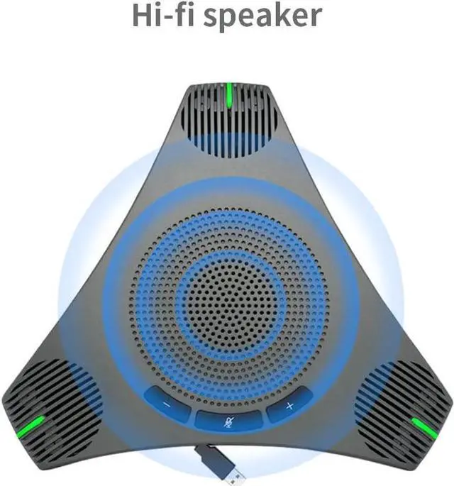 Alt view image 4 of 7 - Conference Speaker and Microphone,360° Omnidirectional USB Speakerphone Microphone, Clear Voice Pickup, Noise Reduction Computer Microphone for 8-10 People Business Conference,Home Office