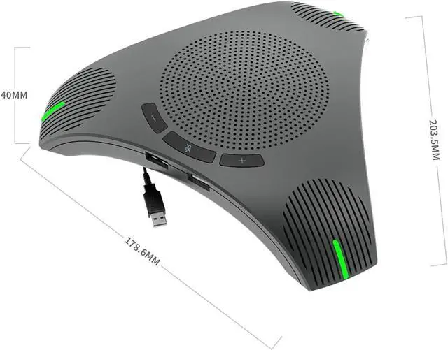 Alt view image 7 of 7 - Octopus Conference Microphone and Speaker, 360° Omnidirectional USB Speakerphone, Microphone Intelligent DSP Noise Reduction for Meeting Room up to 10 People