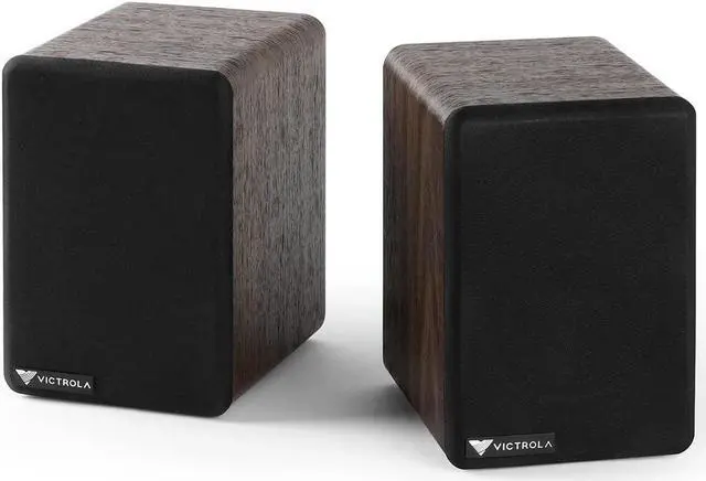 Alt view image 2 of 7 - Victrola Premiere M1 Powered Bookshelf Monitor Speakers (Pair) - 4" Woofer, 2" Tweeter & 60W Amplifier, Ideal Pairing for Premiere T1 Turntable, Built-In Bluetooth, Music Streaming