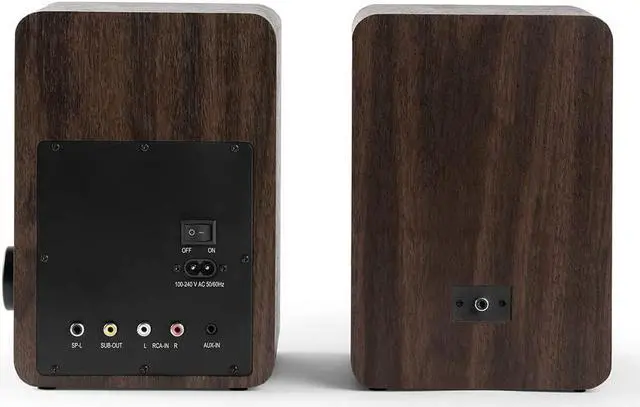Alt view image 4 of 7 - Victrola Premiere M1 Powered Bookshelf Monitor Speakers (Pair) - 4" Woofer, 2" Tweeter & 60W Amplifier, Ideal Pairing for Premiere T1 Turntable, Built-In Bluetooth, Music Streaming