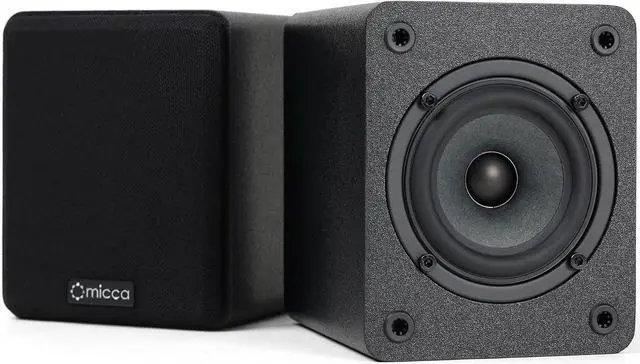 Main image of Micca COVO-S 2-Way Passive Bookshelf Speakers, Amplifier Required, Not for Turntable, 3-Inch Woofer, 0.75-Inch Tweeter, Wall Mountable, Pair, Black