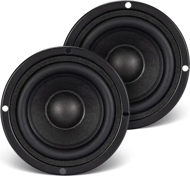 Alt view image 2 of 7 - Pack of 2 Full Range Bookshelf Speaker, 3 Inch 8 Ohm Anti-Magnetic HiFi Tweeter Wooden Enclosure Home Audio Woofer Multimedia Speakers (8)