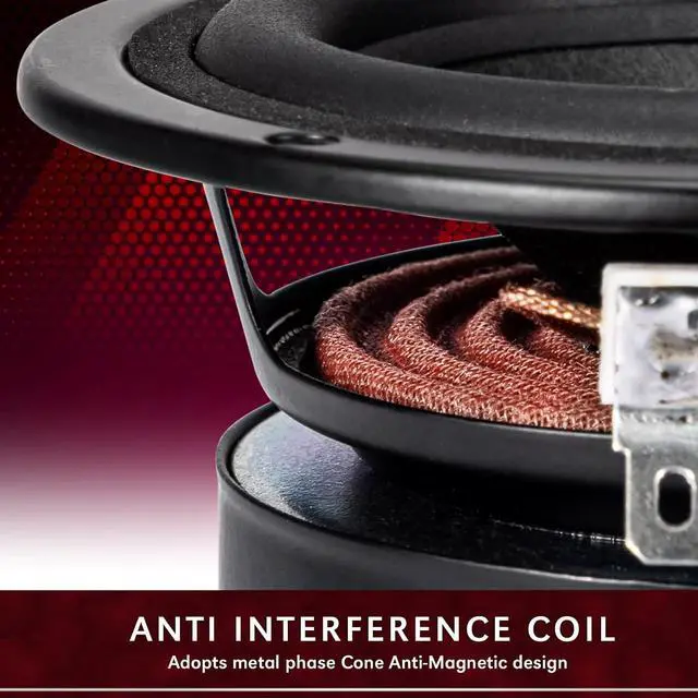 Alt view image 6 of 7 - Pack of 2 Full Range Bookshelf Speaker, 3 Inch 8 Ohm Anti-Magnetic HiFi Tweeter Wooden Enclosure Home Audio Woofer Multimedia Speakers (8)