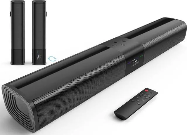 Main image of Sound Bar for Smart TV, 2 in 1 Detachable Home Audio Soundbar Speaker,20 Sound Bar for TV with Optical/AUX/HDMI-ARC/Bluetooth Connection for PC/Gaming/Projectors, Wall Mountable