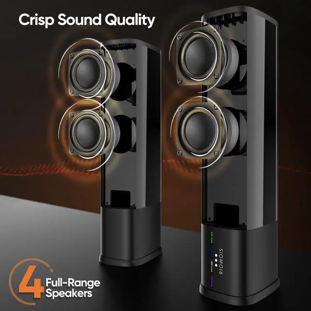 Alt view image 3 of 6 - Sound Bar for Smart TV, 2 in 1 Detachable Home Audio Soundbar Speaker,20 Sound Bar for TV with Optical/AUX/HDMI-ARC/Bluetooth Connection for PC/Gaming/Projectors, Wall Mountable