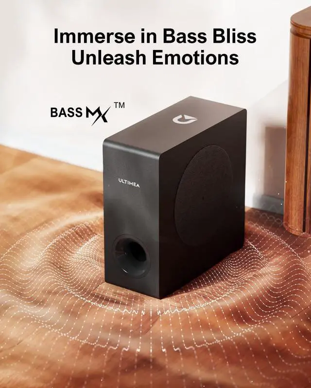 Alt view image 5 of 7 - Sound Bars for Smart TV with Dolby Atmos, 3D Surround System Speakers, 2.1 Soundbar Subwoofer, Bass Boost, Peak Power 190W, HDMI eARC, Nova S50, 2024 Upgrade by DT