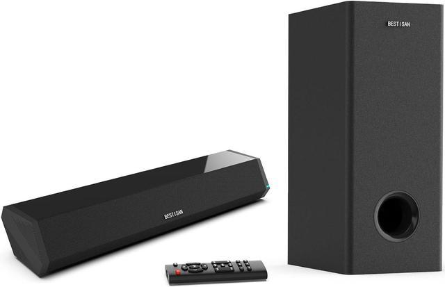 BESTISAN Sound Bars for TV with Subwoofer, 2.1 Deep Bass Small Soundbar TV  Monitor Speaker Home Theater Surround Sound System for PC Gaming with  Bluetooth/AUX/HDMI/Optical Connection - Newegg.com